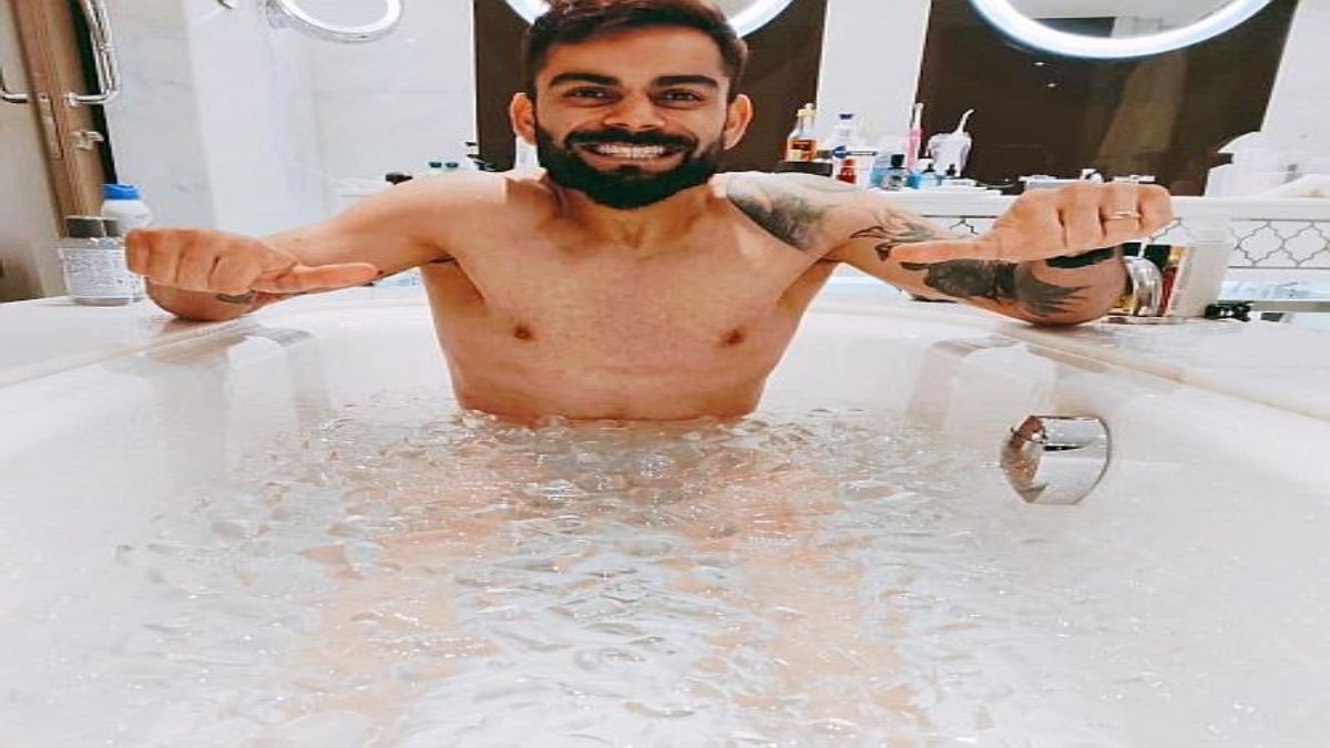 RCB Captain Take Ice Bath Post Training Session, Shares Pic