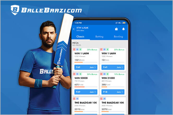Ballebaazi: One of the Best Fantasy Cricket Apps in India
