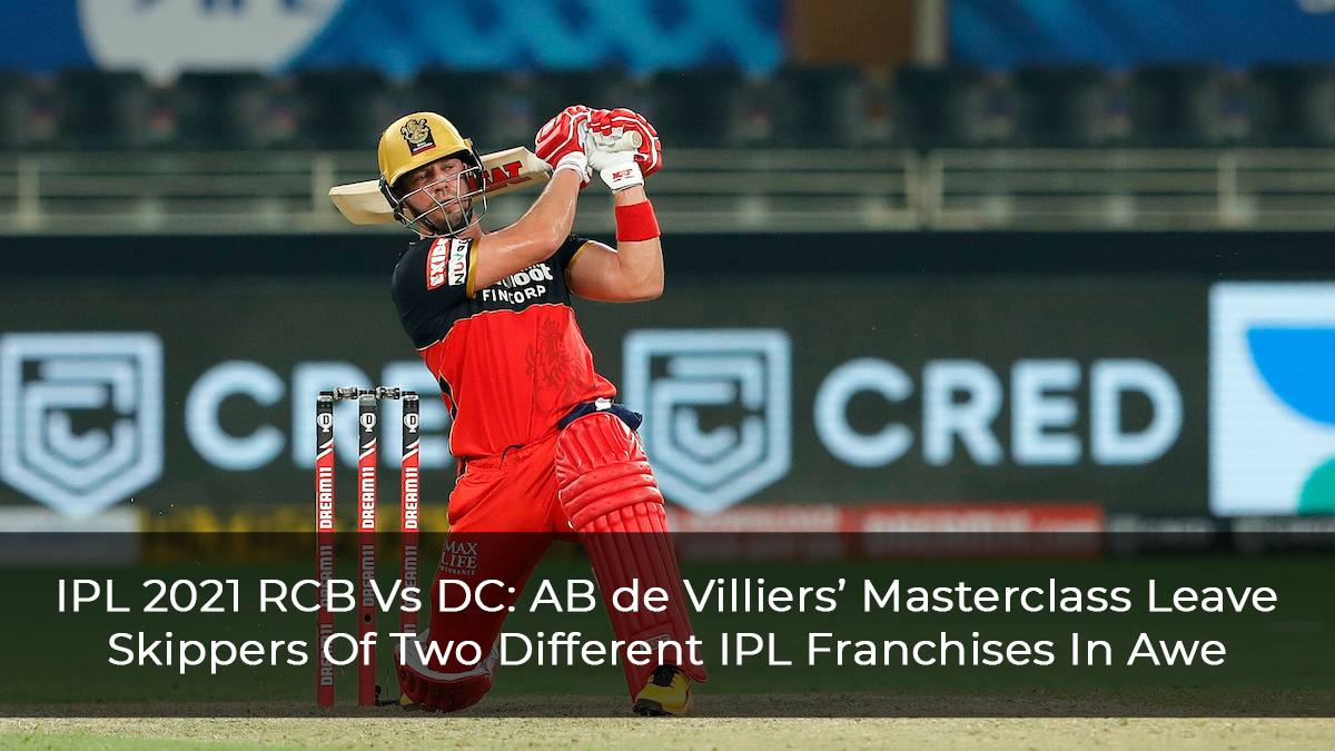 AB de Villiers played an unbeaten 75 run inning against Delhi Capitals