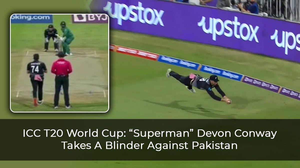 ICC T20 World Cup: “Superman” Devon Conway Takes Sensational Catch Against Pakistan