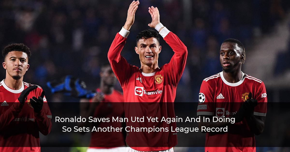Ronaldo Saves Man Utd Yet Again And In Doing So Sets Another Champions League Record
