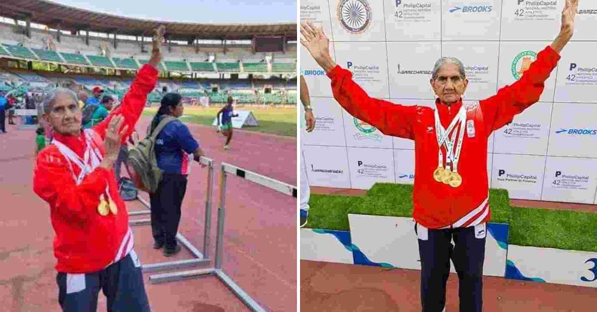 Indian-Athlete-Bhagwani-Devi,-94,-Defies-All-Odds-To-Bag-Three-Gold-Medals-At-World-Masters-Athletics-Championships.
