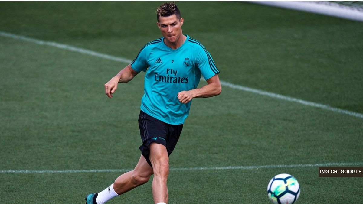 Cristiano Ronaldo Training At Real Madrid’s Sporting Center