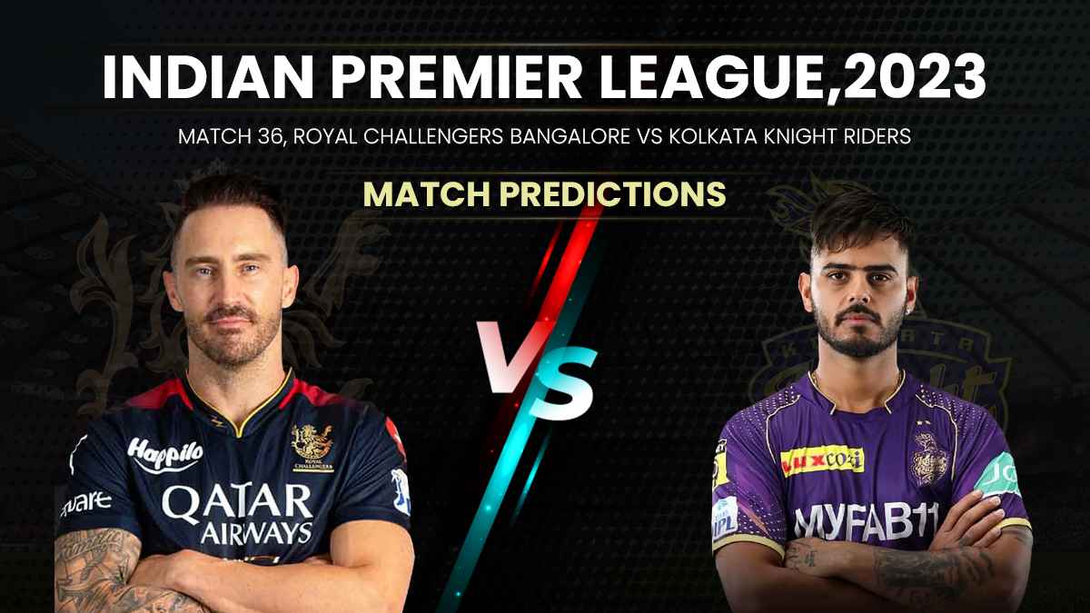 IPL 2023 Match 36 RCB Vs KKR, Head-To-Head Stats, Top Performing Players And Match Prediction